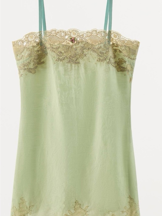 Zara Other - NWT ZW Collection Jacquard Lace-Trim Slip Dress - 5107/094/519